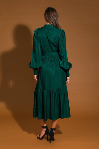 ETHEREAL GRACE WOVEN MIDI DRESS - By Baano