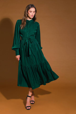 ETHEREAL GRACE WOVEN MIDI DRESS - By Baano