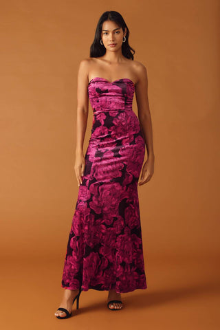 FALLING INTO PLACE VELVET MAXI DRESS - By Baano