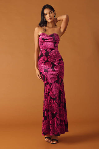 FALLING INTO PLACE VELVET MAXI DRESS - By Baano