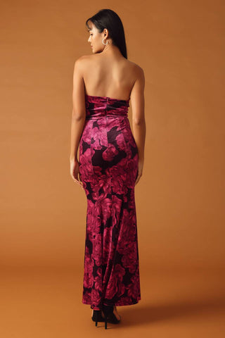 FALLING INTO PLACE VELVET MAXI DRESS - By Baano