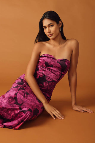 FALLING INTO PLACE VELVET MAXI DRESS - By Baano