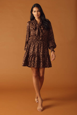 OPEN PATH ALMOND WOVEN MINI DRESS - By Baano