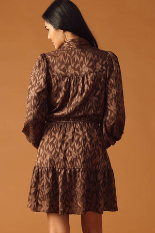OPEN PATH ALMOND WOVEN MINI DRESS - By Baano