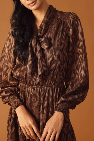 OPEN PATH ALMOND WOVEN MINI DRESS - By Baano