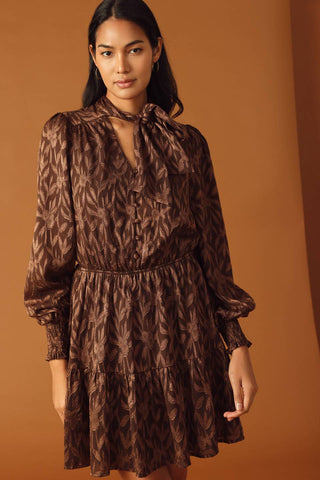 OPEN PATH ALMOND WOVEN MINI DRESS - By Baano