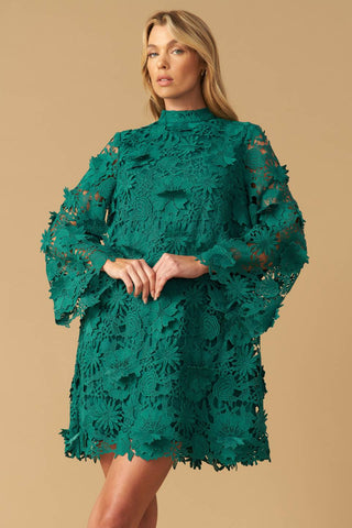 IN THE FLOW WOVEN LACE MINI DRESS - By Baano