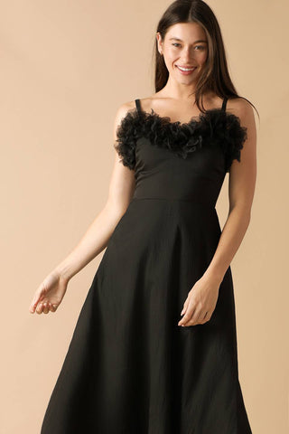 WHISPERING PINES WOVEN MIDI DRESS - By Baano