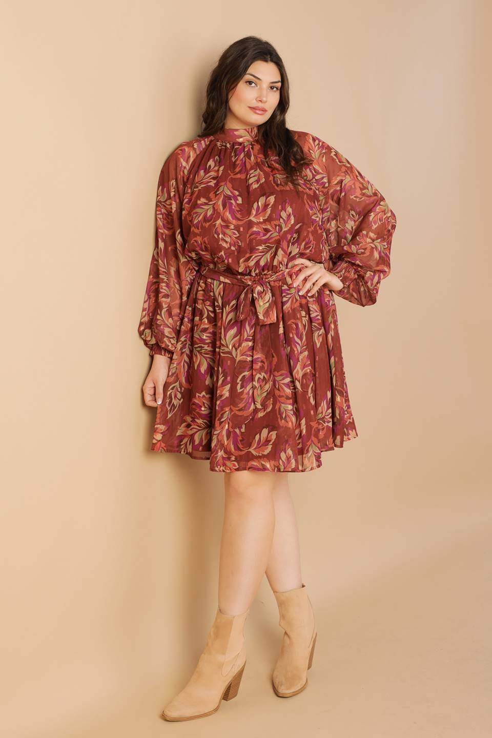 ARTISTIC ESSENCE WOVEN MINI DRESS - By Baano