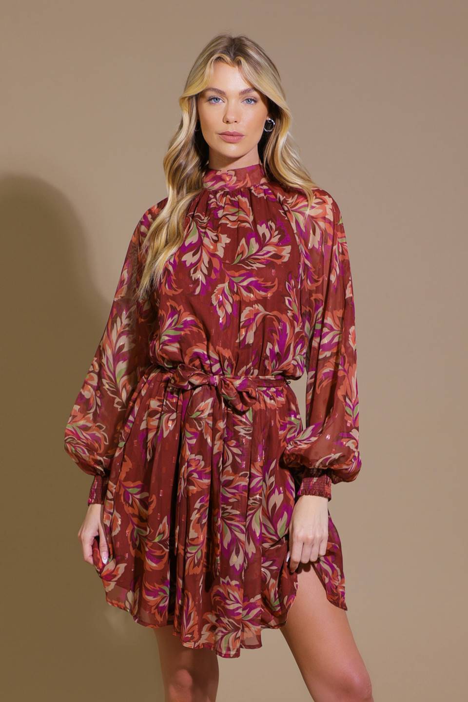 ARTISTIC ESSENCE WOVEN MINI DRESS - By Baano