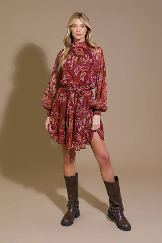 ARTISTIC ESSENCE WOVEN MINI DRESS - By Baano