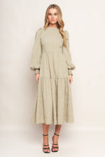 NEBULA NIGHTS WOVEN MIDI DRESS - By Baano