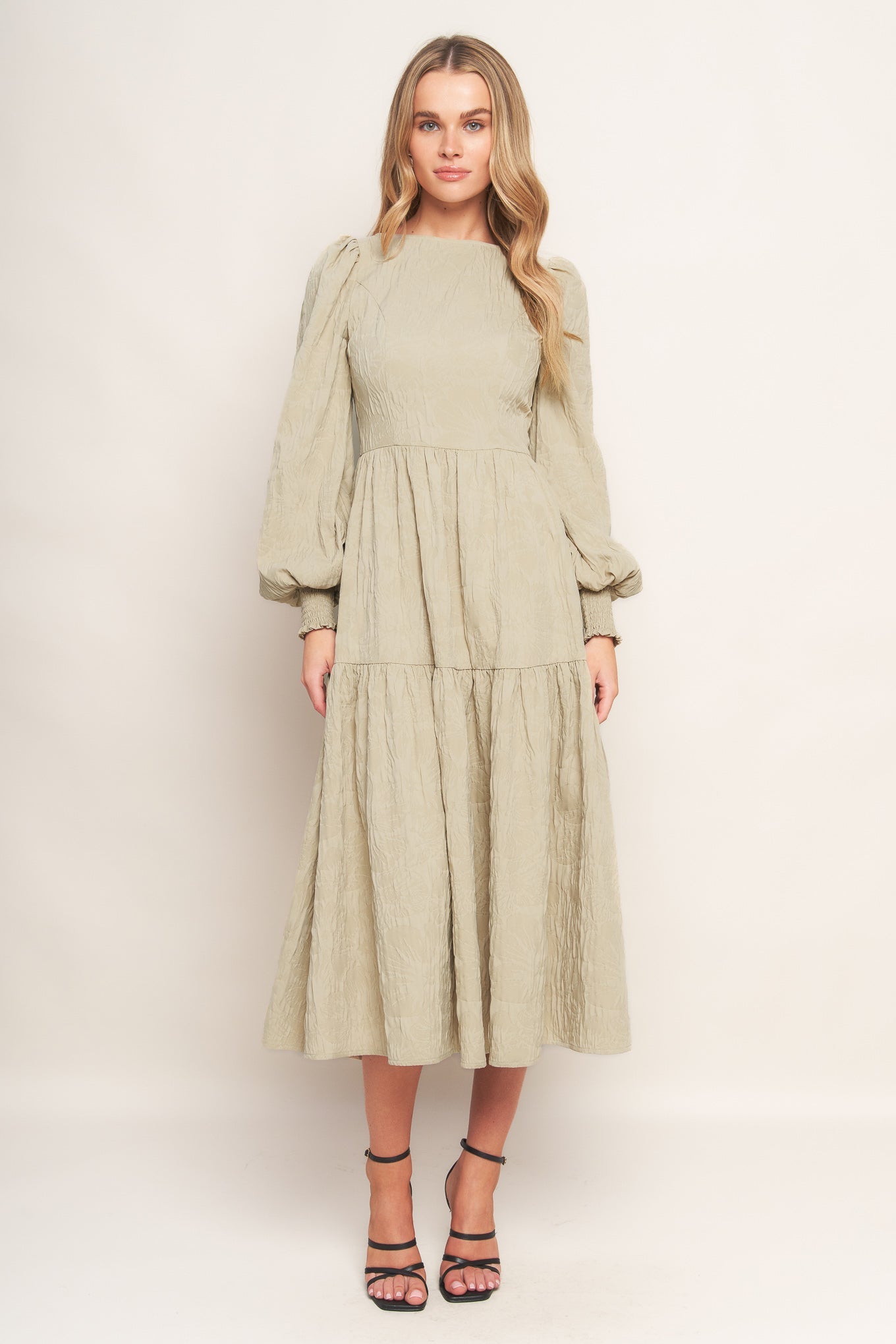 NEBULA NIGHTS WOVEN MIDI DRESS - By Baano