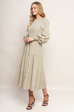 NEBULA NIGHTS WOVEN MIDI DRESS - By Baano