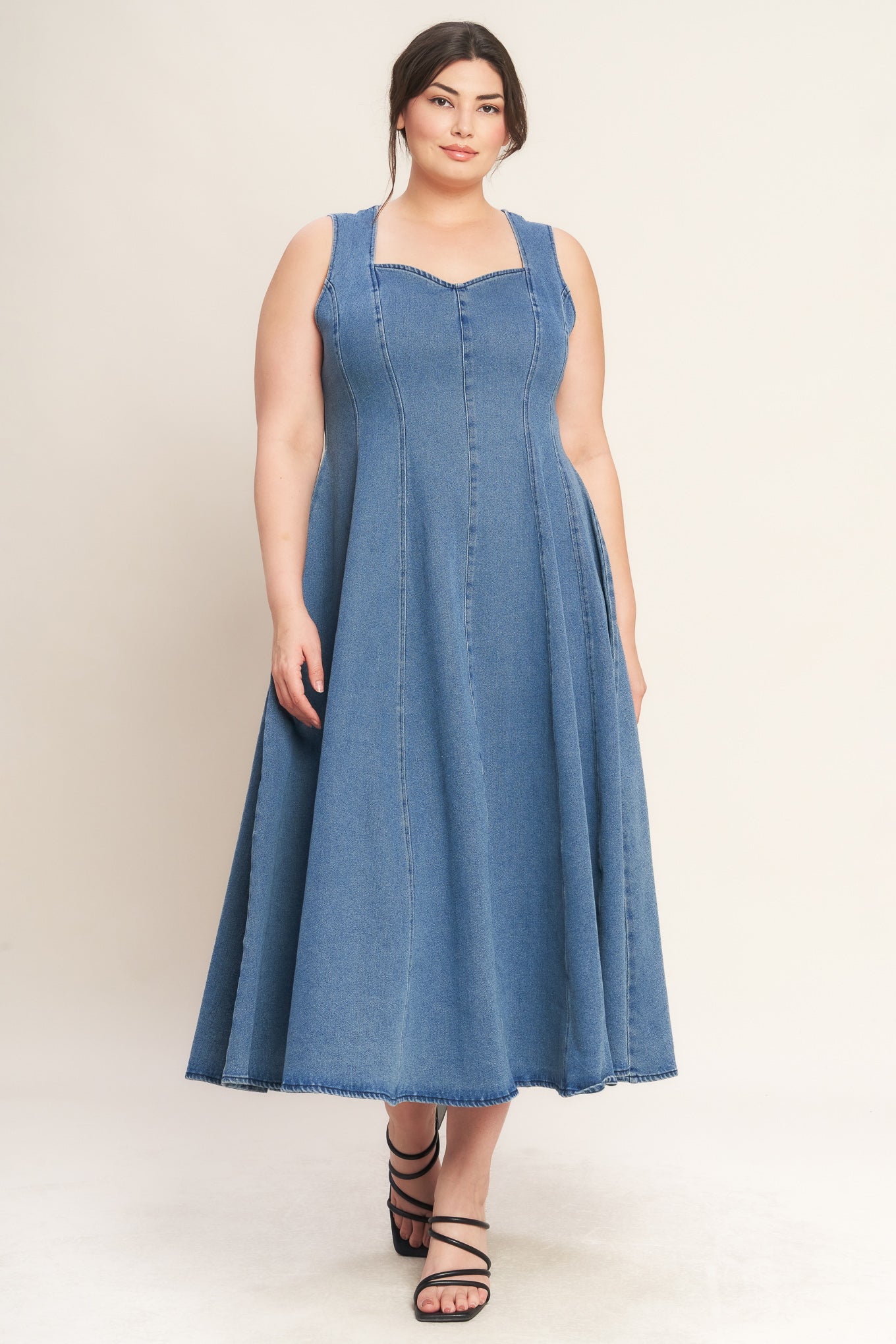 STARS AHEAD DENIM MIDI DRESS Flying Tomato