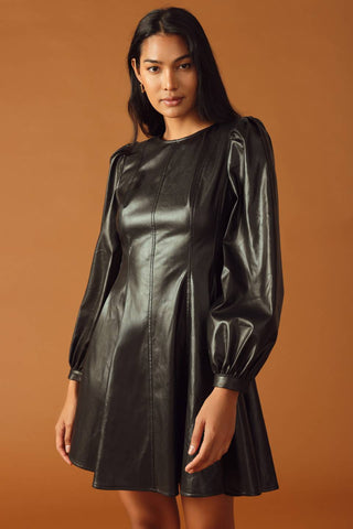 CHANGE OF PACE FAUX LEATHER MINI DRESS - By Baano
