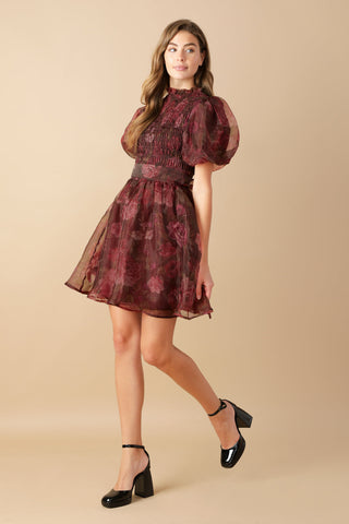 FLITTERING DREAMS WOVEN ORGANZA MINI DRESS - By Baano