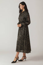 MOSSY MEADOW WOVEN MIDI DRESS - By Baano