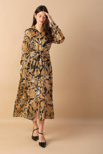 BETWEEN THE LINES WOVEN MIDI DRESS - By Baano