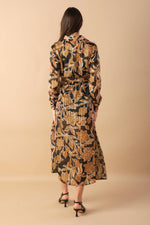 BETWEEN THE LINES WOVEN MIDI DRESS - By Baano