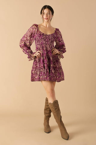 SERENE RADIANCE WOVEN MINI DRESS - By Baano
