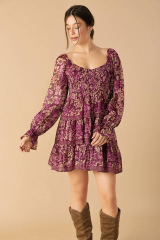 SERENE RADIANCE WOVEN MINI DRESS - By Baano