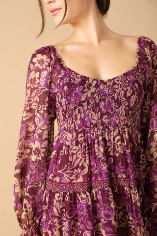 SERENE RADIANCE WOVEN MINI DRESS - By Baano