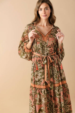 BACK AND FORTH WOVEN MIDI DRESS - By Baano