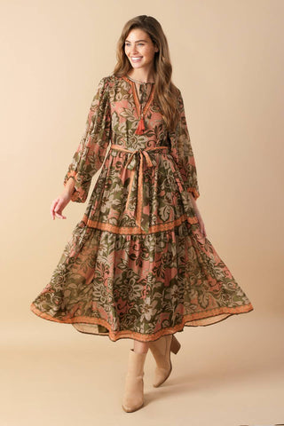BACK AND FORTH WOVEN MIDI DRESS - By Baano