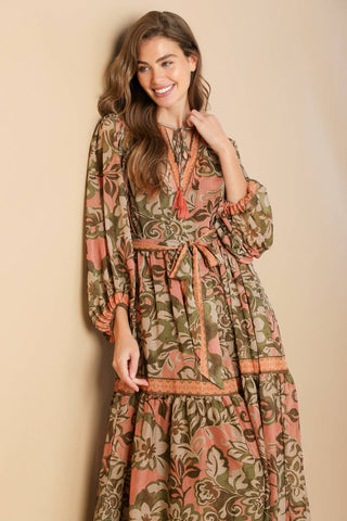 BACK AND FORTH WOVEN MIDI DRESS - By Baano