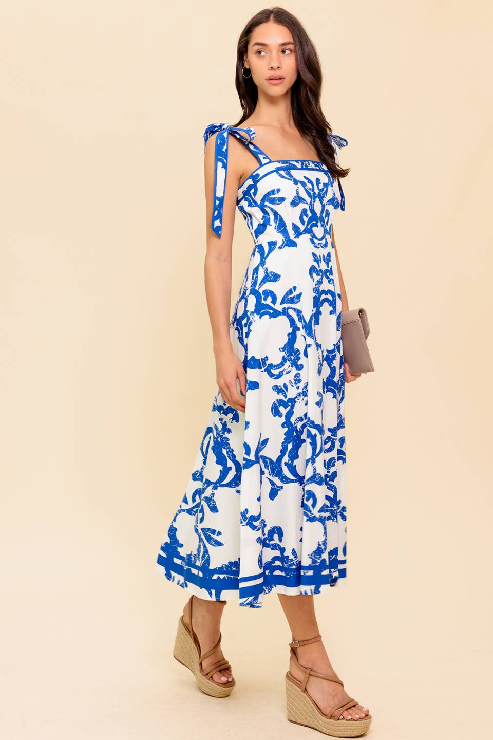 ADAIR PASSPORT TO THE SUN WOVEN MIDI DRESS - By Baano