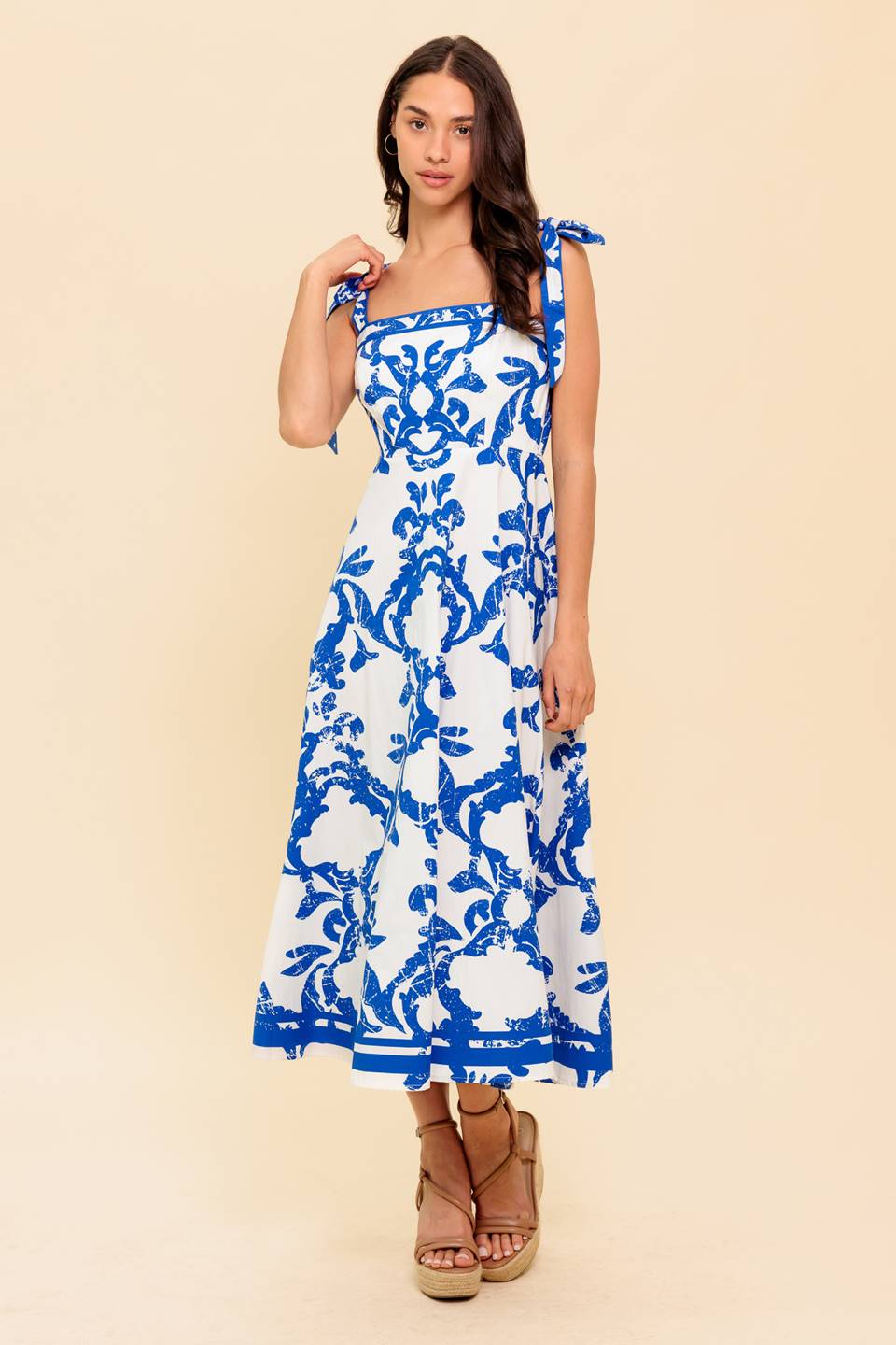 ADAIR PASSPORT TO THE SUN WOVEN MIDI DRESS - By Baano