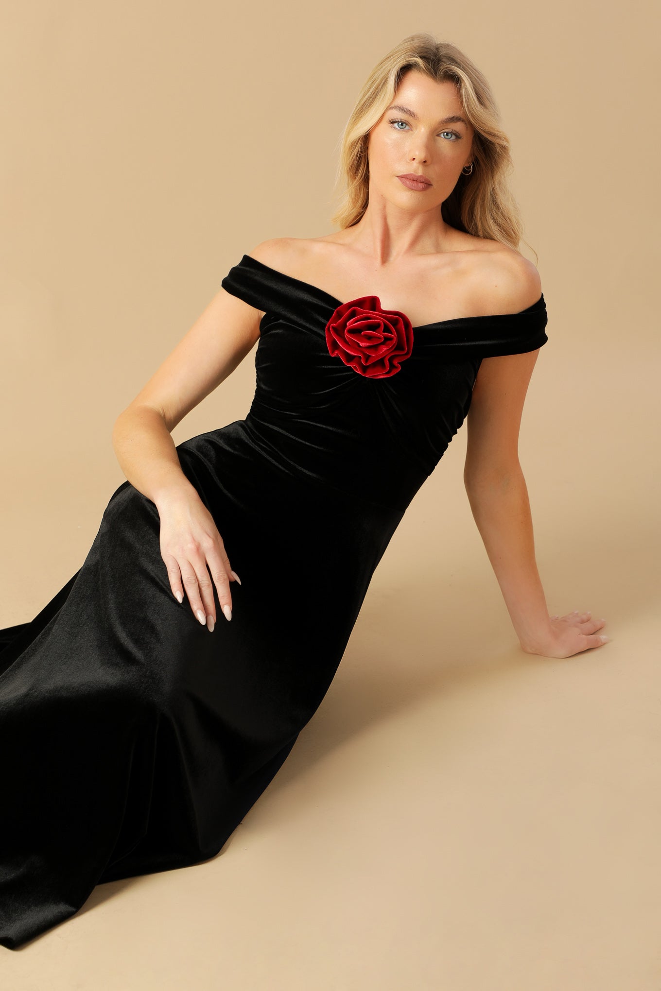 BE THERE FOR YOU VELVET MIDI DRESS - By Baano