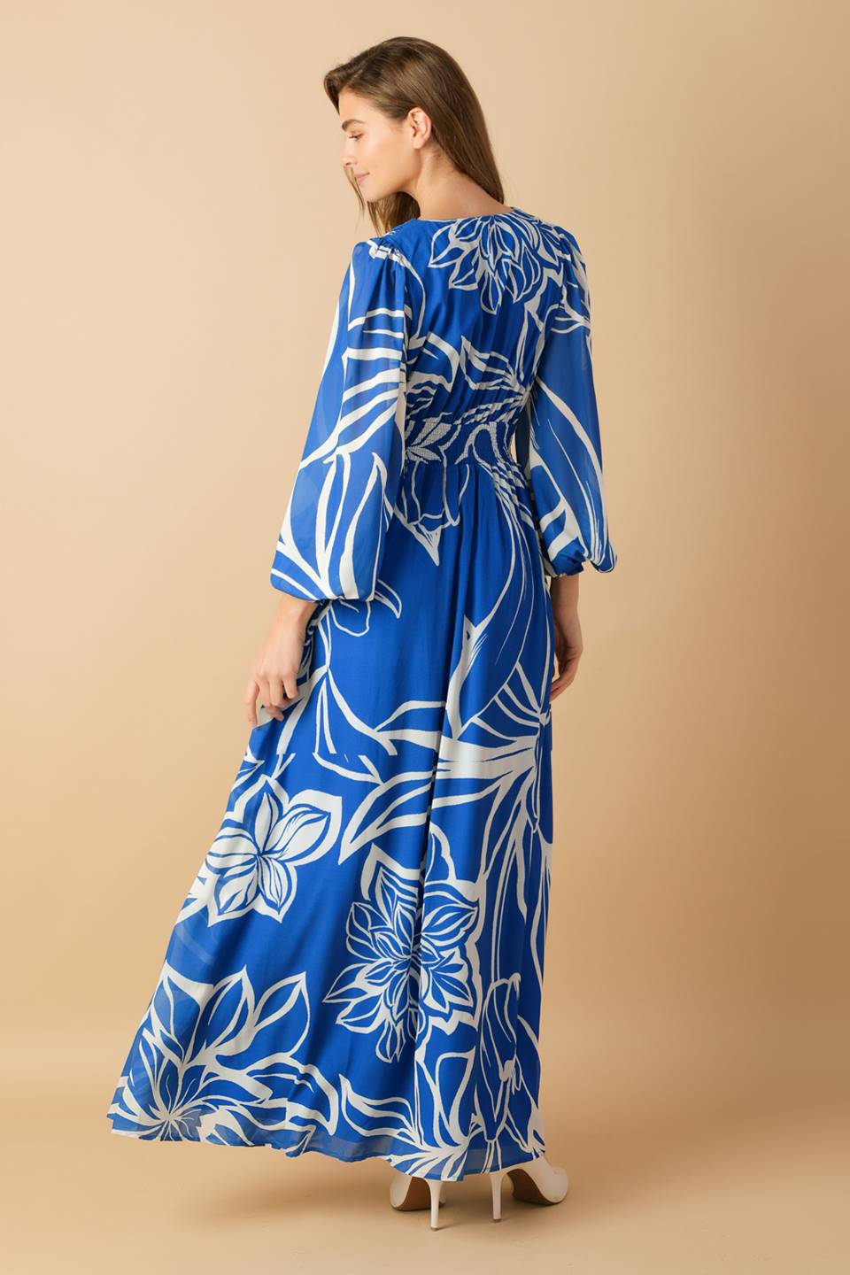 DANCING DEWDROPS WOVEN MAXI DRESS Flying Tomato