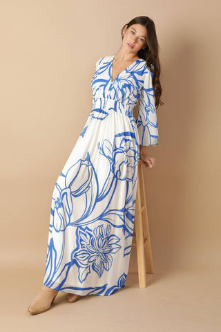 DANCING DEWDROPS WOVEN MAXI DRESS - By Baano