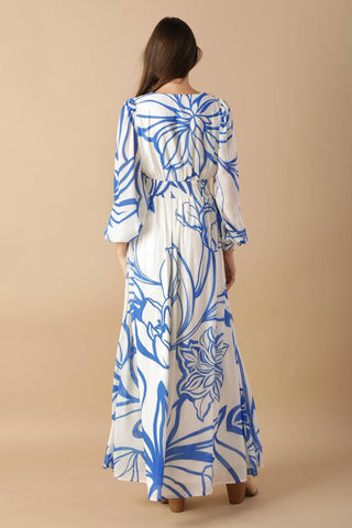 DANCING DEWDROPS WOVEN MAXI DRESS - By Baano