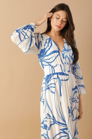 DANCING DEWDROPS WOVEN MAXI DRESS - By Baano