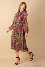 DRIFTING THOUGHTS WOVEN MIDI DRESS - By Baano