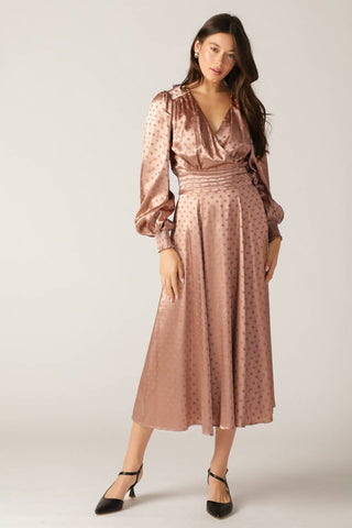 MOMENTS OF CLARITY WOVEN MIDI DRESS - By Baano