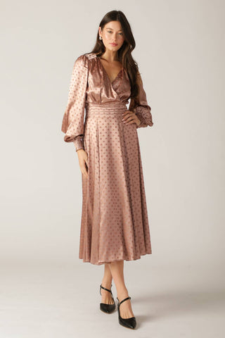 MOMENTS OF CLARITY WOVEN MIDI DRESS - By Baano