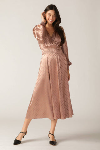 MOMENTS OF CLARITY WOVEN MIDI DRESS - By Baano