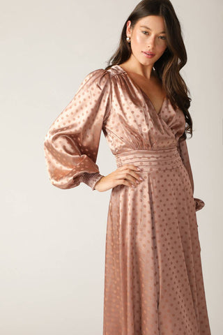 MOMENTS OF CLARITY WOVEN MIDI DRESS - By Baano
