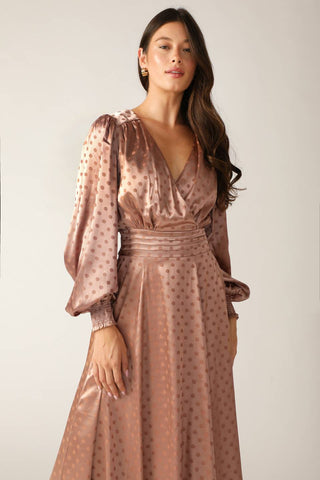 MOMENTS OF CLARITY WOVEN MIDI DRESS - By Baano