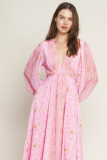 RIPPLES OF TIME WOVEN MAXI DRESS Flying Tomato