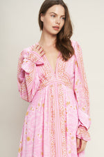 RIPPLES OF TIME WOVEN MAXI DRESS Flying Tomato