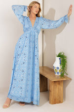 RIPPLES OF TIME WOVEN MAXI DRESS Flying Tomato