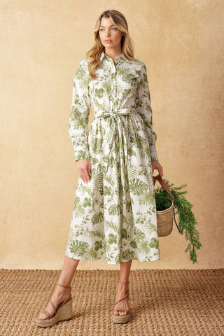 WANT YOU AROUND WOVEN MIDI DRESS - By Baano