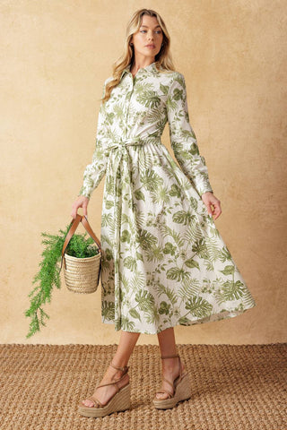 WANT YOU AROUND WOVEN MIDI DRESS - By Baano