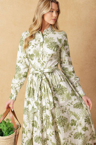 WANT YOU AROUND WOVEN MIDI DRESS - By Baano