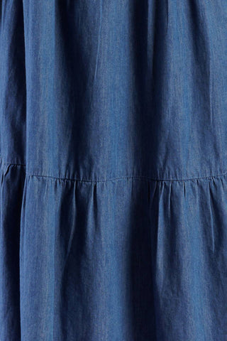 MATCH MY ENERGY WOVEN CHAMBRAY MINI DRESS - By Baano